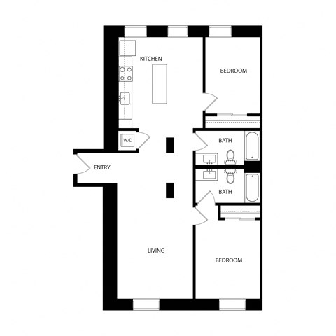 B12 Floorplan at The Residences at Delmar DivINe, Missouri, 63112